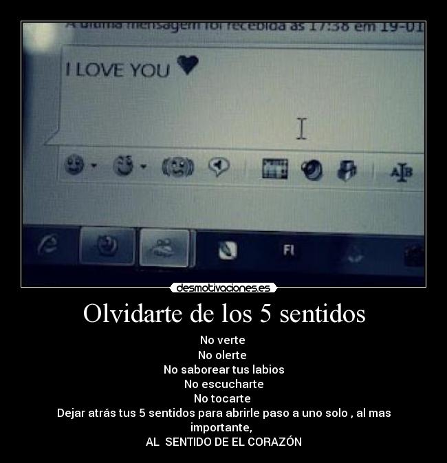 Olvidarte de los 5 sentidos - 