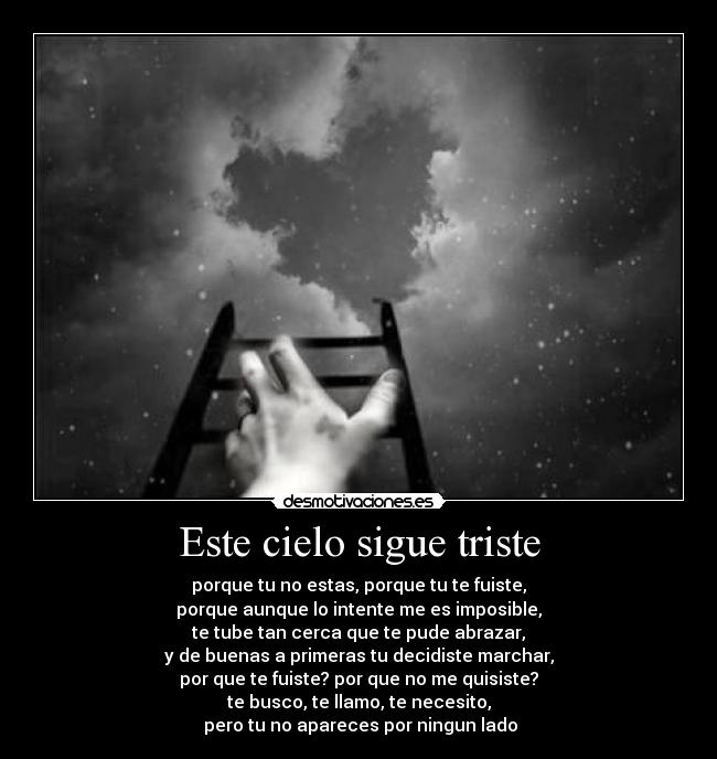 Este cielo sigue triste -
