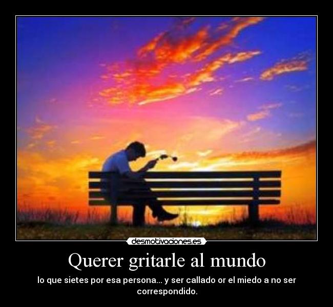 Querer gritarle al mundo - 