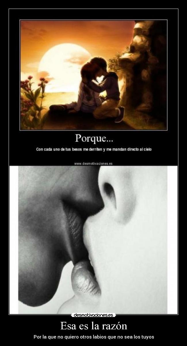 Esa es la razón - Por la que no quiero otros labios que no sea los tuyos
