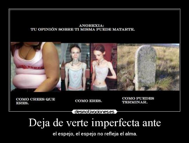 carteles anorexia cuidado con tus pensamientos desmotivaciones