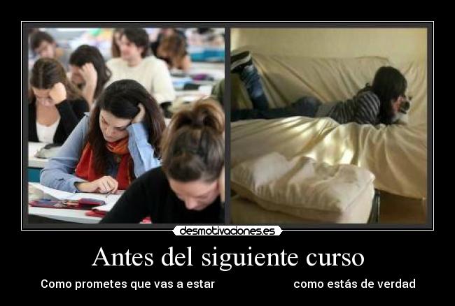 Antes del siguiente curso -