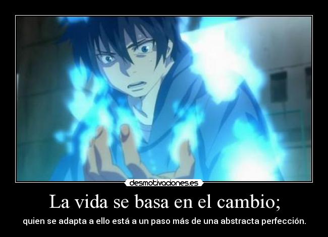 carteles vida exorcist okumura rin desmotivaciones