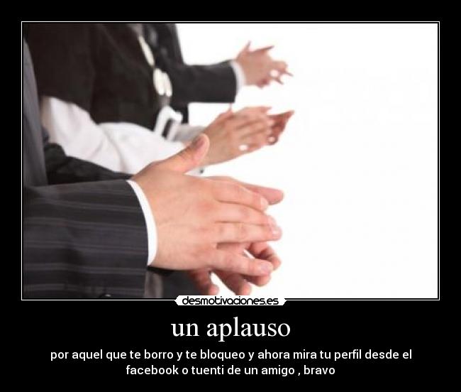 un aplauso -