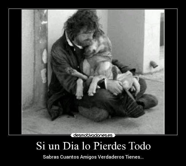 Si un Dia lo Pierdes Todo - Sabras Cuantos Amigos Verdaderos Tienes...