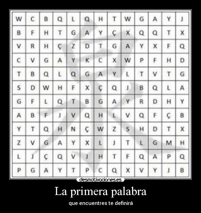 La primera palabra -