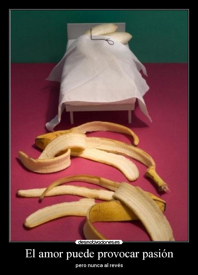 El amor puede provocar pasión - pero nunca al revés
