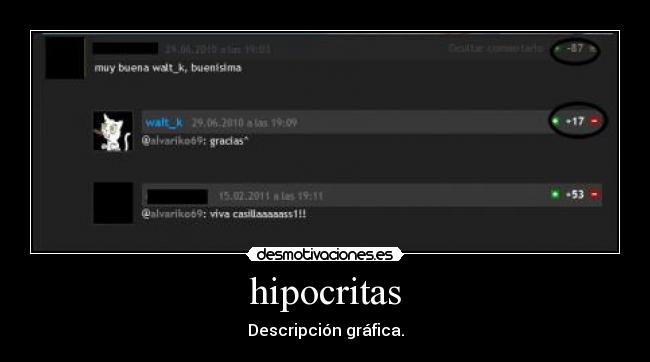 hipocritas - Descripción gráfica.