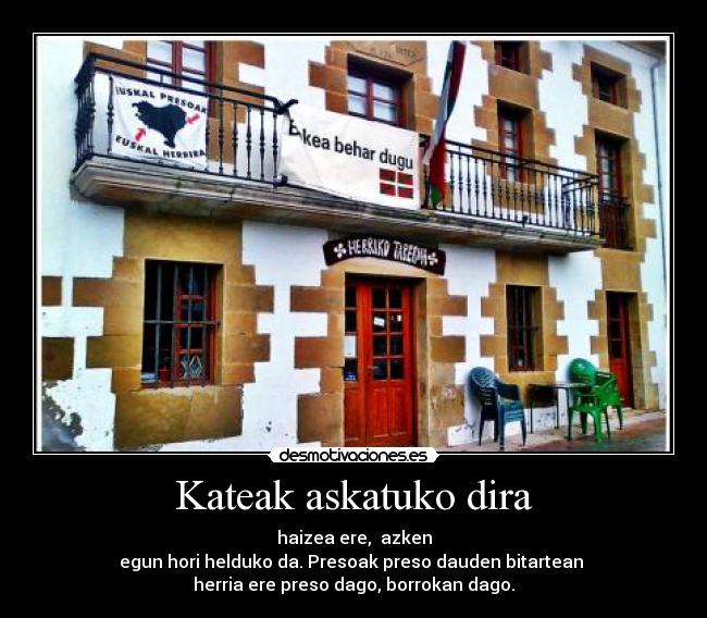 Kateak askatuko dira -
