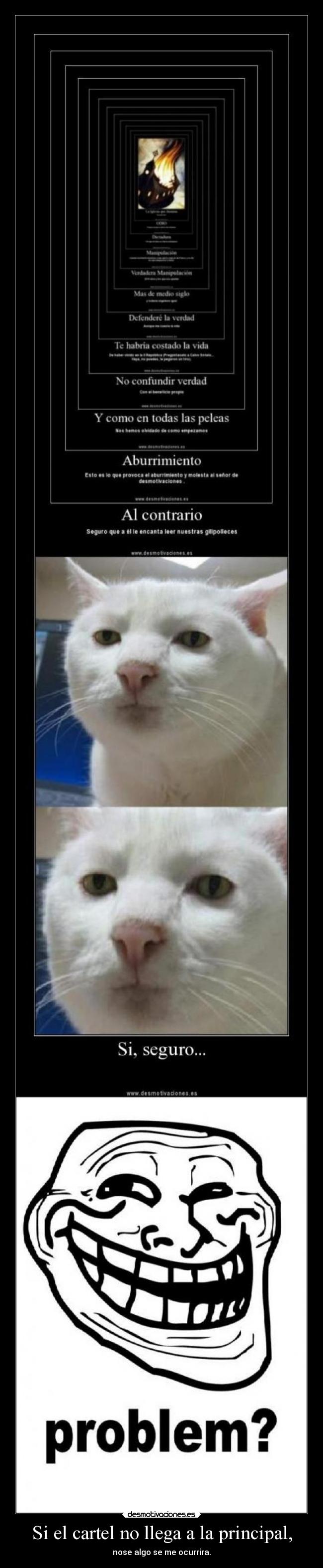 Si el cartel no llega a la principal, -