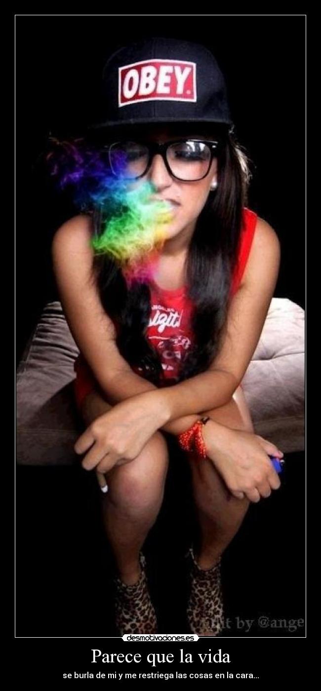 Parece que la vida - se burla de mi y me restriega las cosas en la cara...