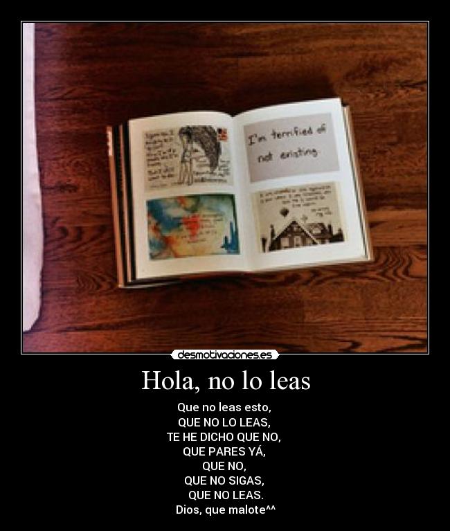 Hola, no lo leas -