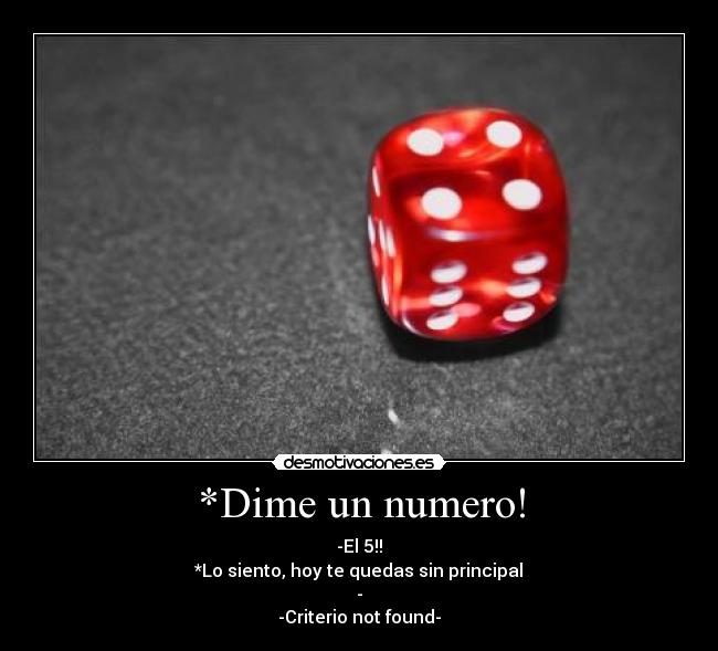 *Dime un numero! -