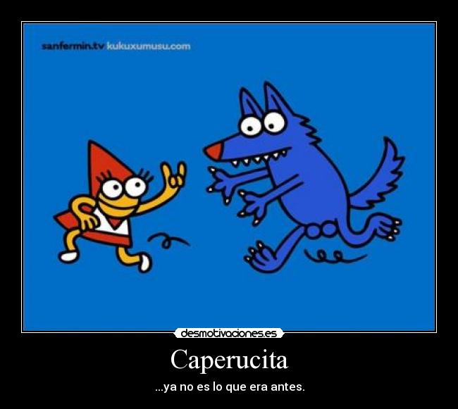 carteles caperucita desmotivaciones