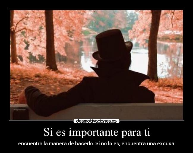 Si es importante para ti -