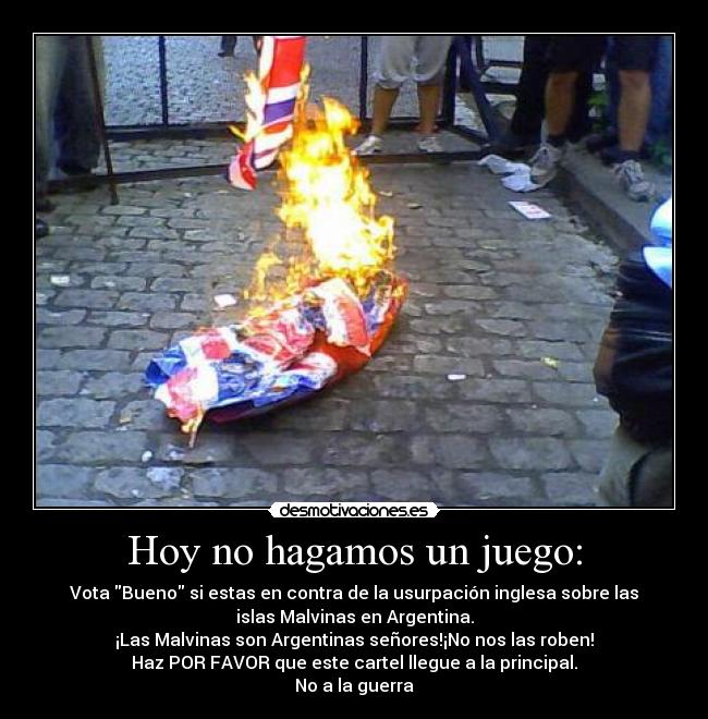 Hoy no hagamos un juego: -