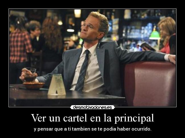 Ver un cartel en la principal -