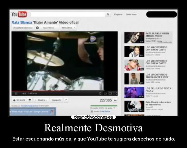 carteles rata blanca musica videos wachiturros desechos ruido desmotiva desmotivaciones