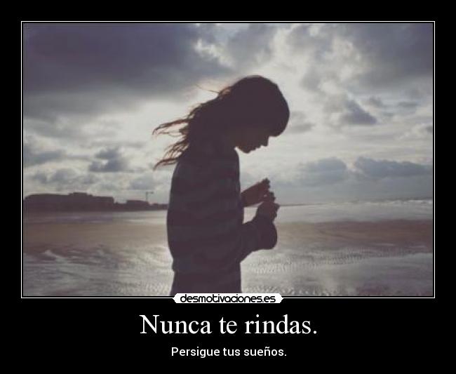 Nunca te rindas. - Persigue tus sueños.