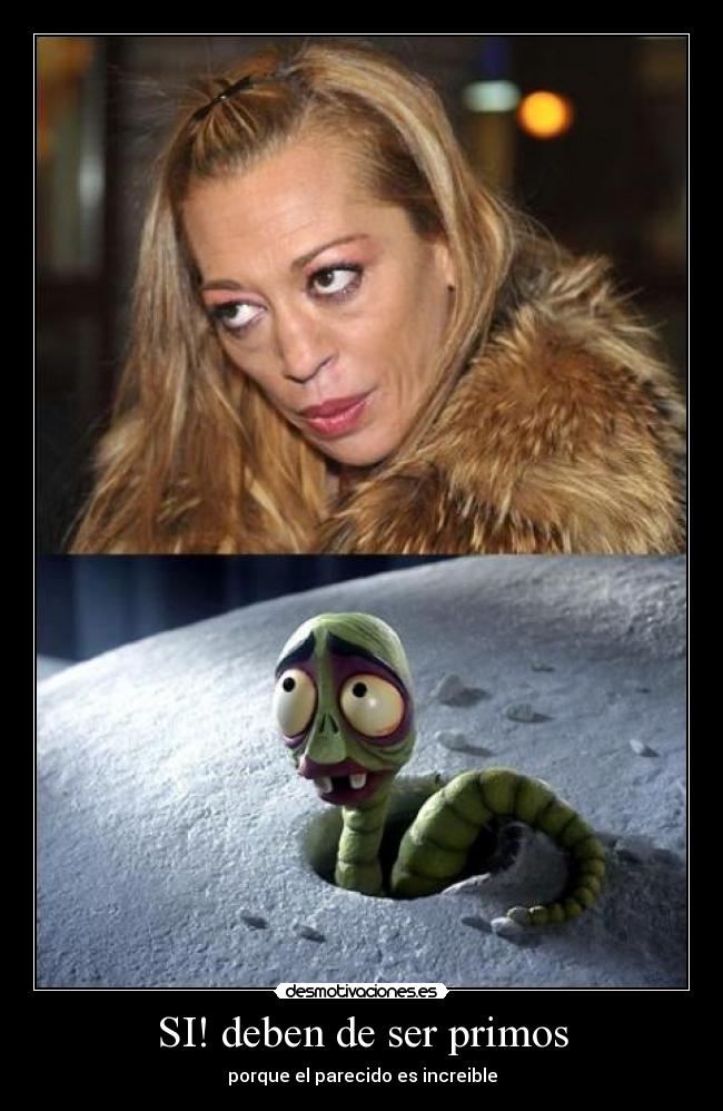 SI! deben de ser primos - porque el parecido es increible