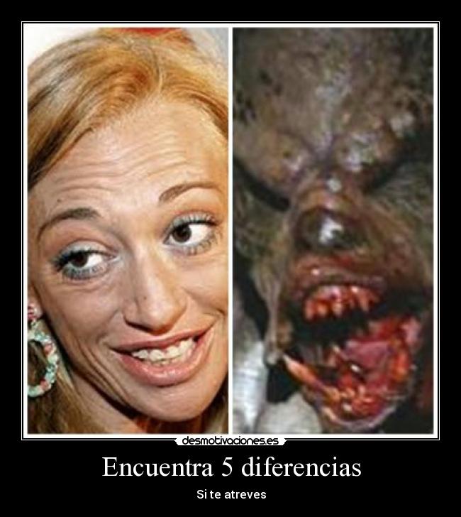Encuentra 5 diferencias - Si te atreves