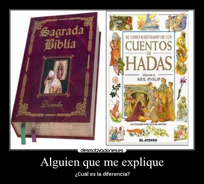 carteles biblia cuento hadas explicar diferencia desmotivaciones