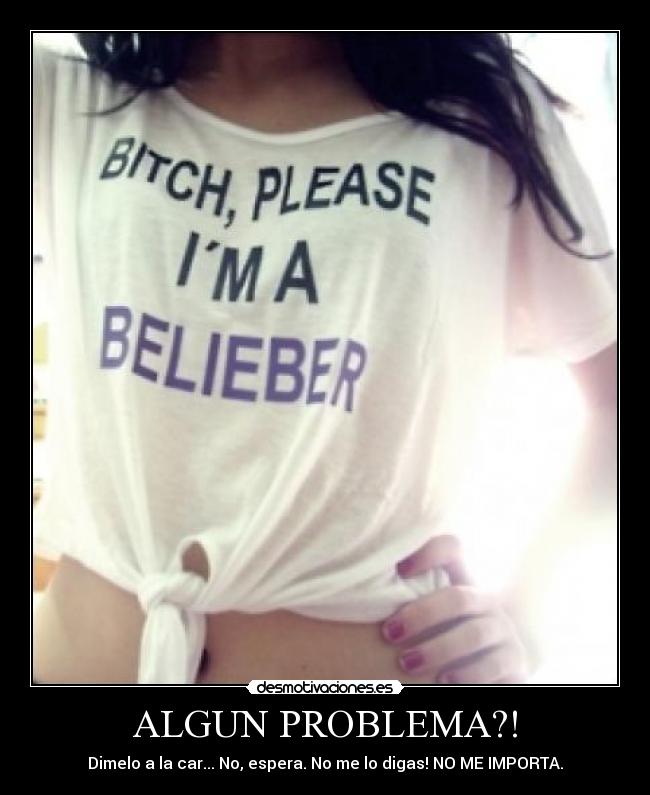 ALGUN PROBLEMA?! - Dimelo a la car... No, espera. No me lo digas! NO ME IMPORTA.