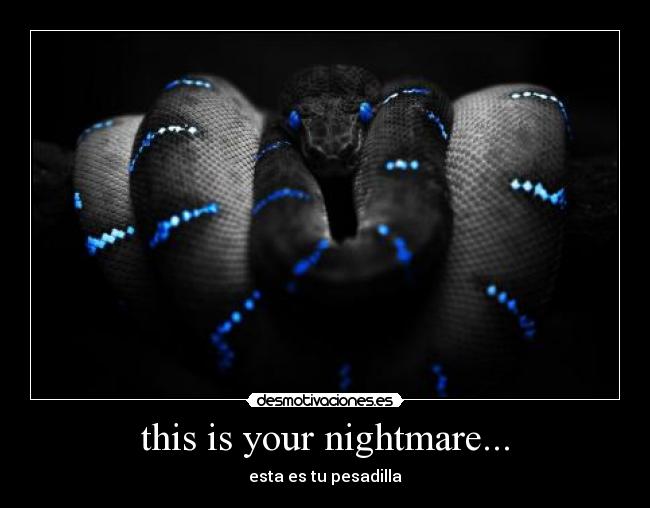this is your nightmare... -