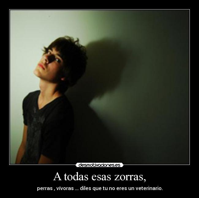 A todas esas zorras, -
