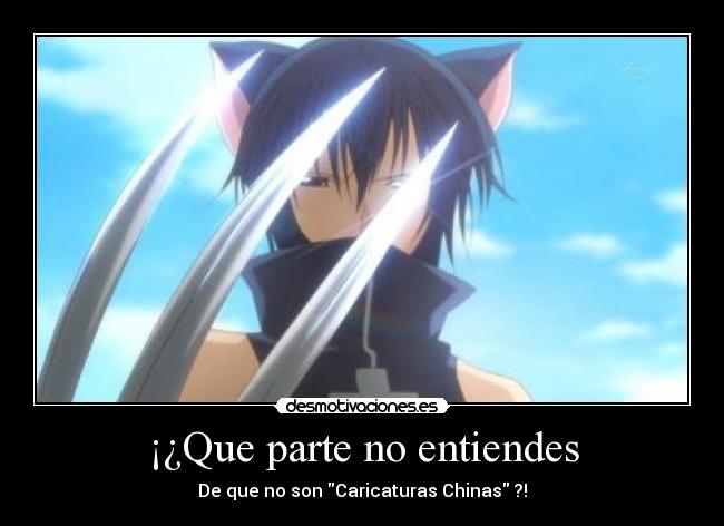 ¡¿Que parte no entiendes - De que no son Caricaturas Chinas ?!