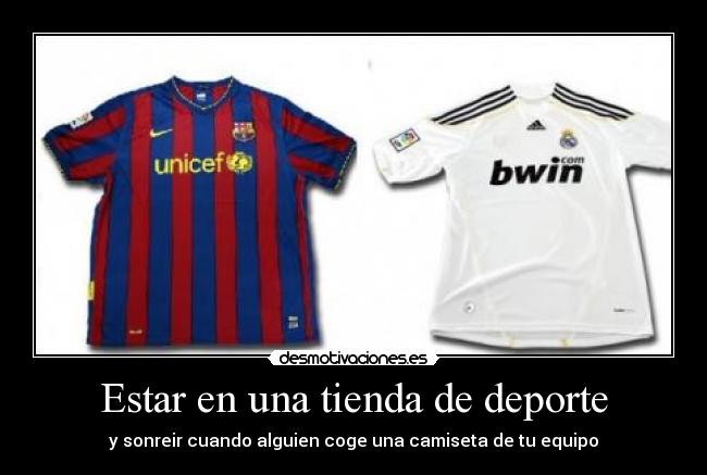 Estar en una tienda de deporte -