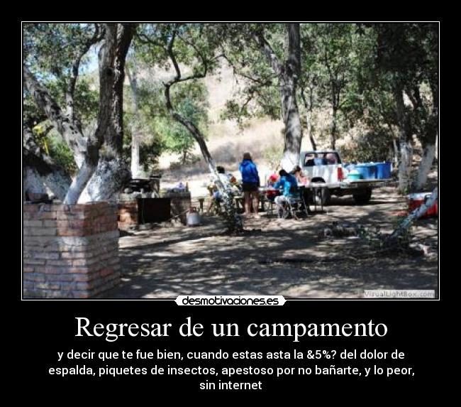 Regresar de un campamento - 