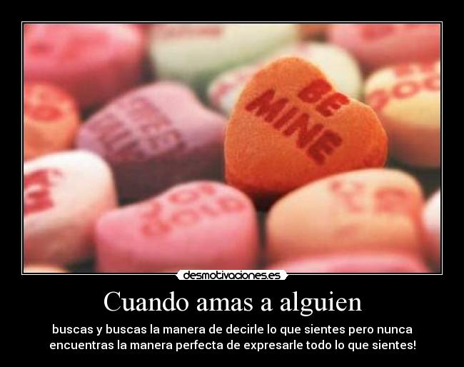 Cuando amas a alguien -