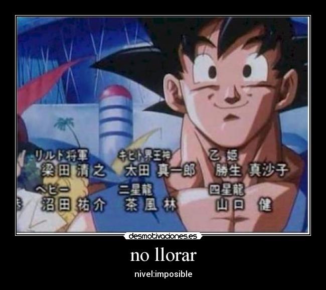 no llorar - 