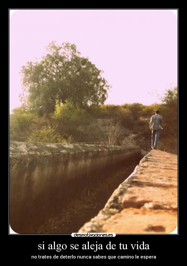 si algo se aleja de tu vida -