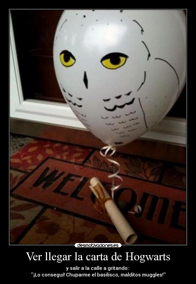 Ver llegar la carta de Hogwarts -