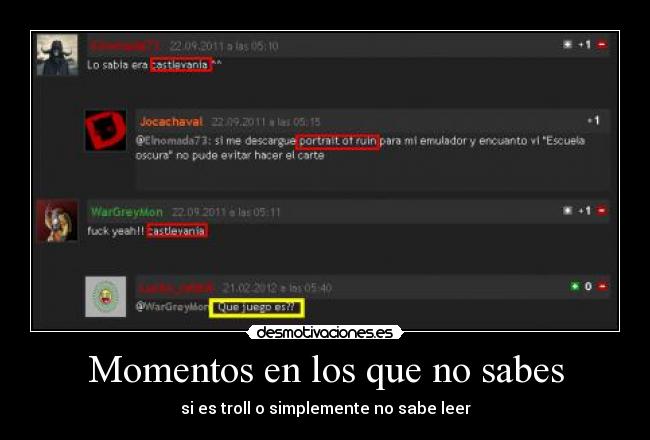 carteles obviamente castlevania desmotivaciones