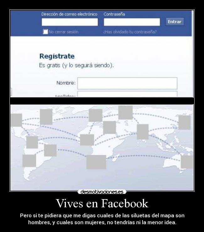 carteles facebook facebook ignorancia siluetas mapa pagina inicio hombres mujeres idea desmotivaciones