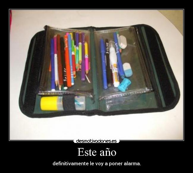 Este año - definitivamente le voy a poner alarma.