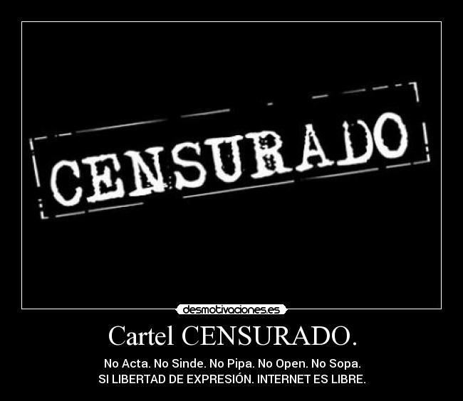 Cartel CENSURADO. - 