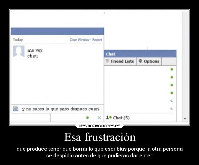 Esa frustración - 