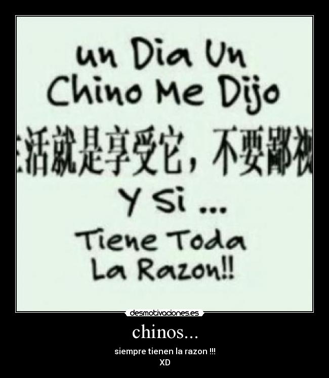 chinos... - siempre tienen la razon !!!
XD