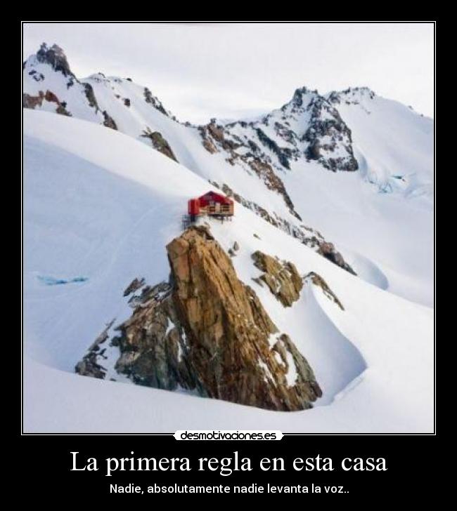 La primera regla en esta casa - Nadie, absolutamente nadie levanta la voz..