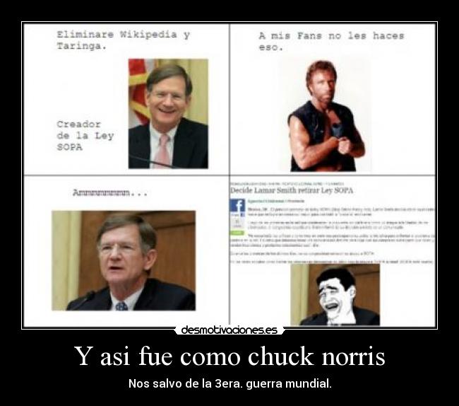 Y asi fue como chuck norris - Nos salvo de la 3era. guerra mundial.