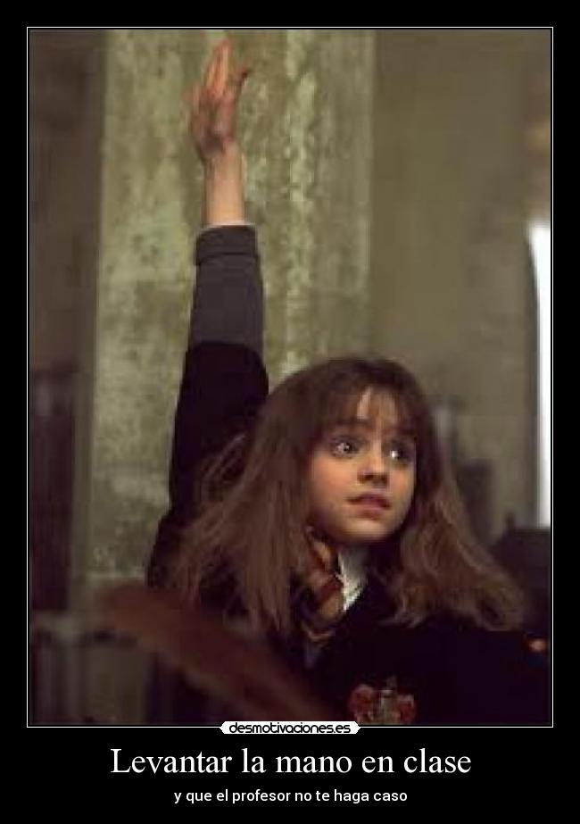 Levantar la mano en clase - 