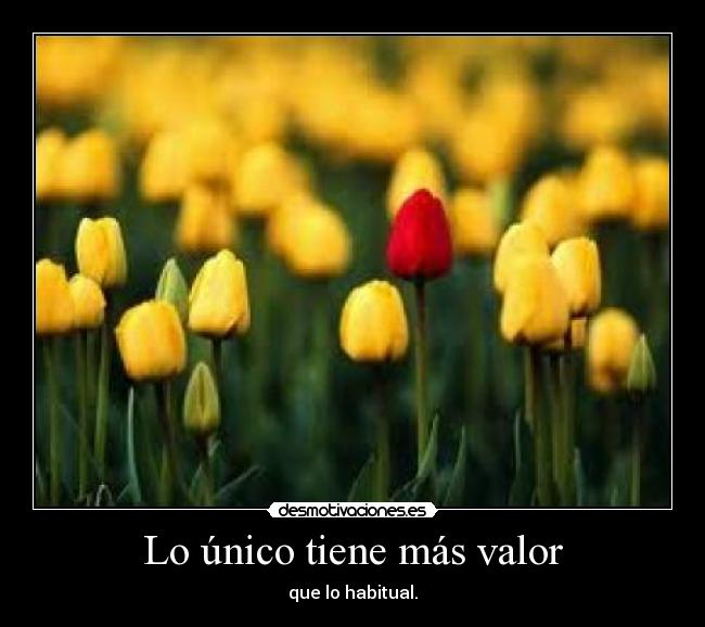 Lo único tiene más valor -