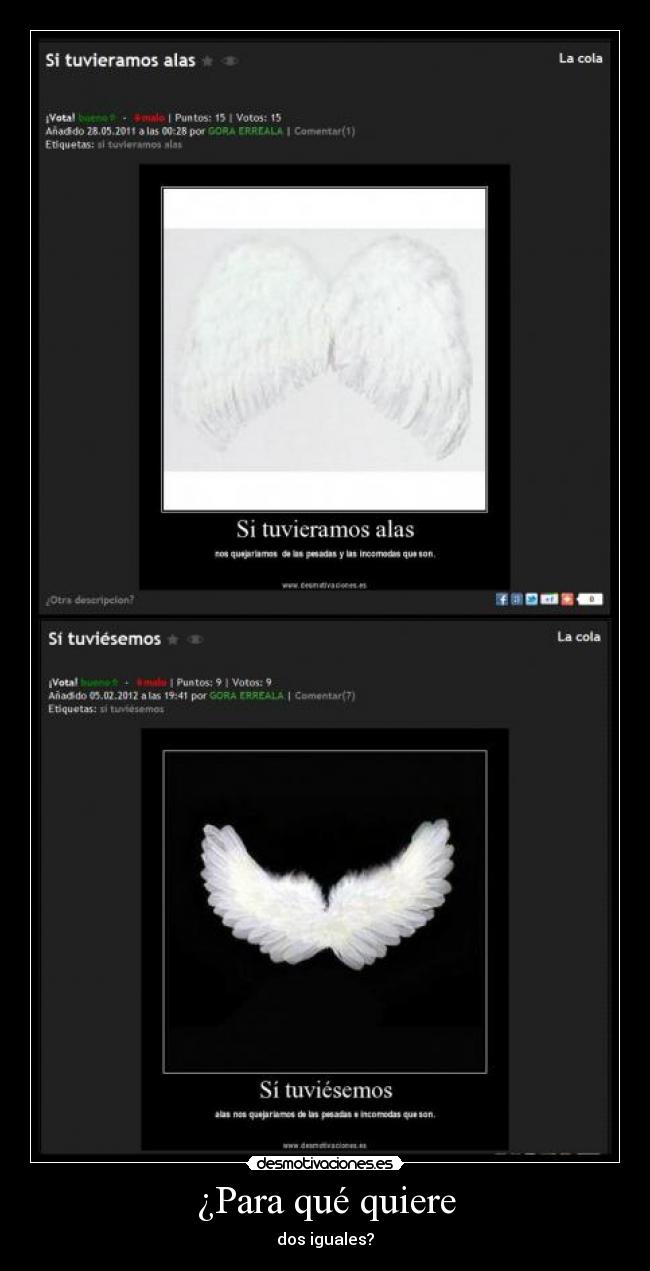 ¿Para qué quiere - dos iguales?