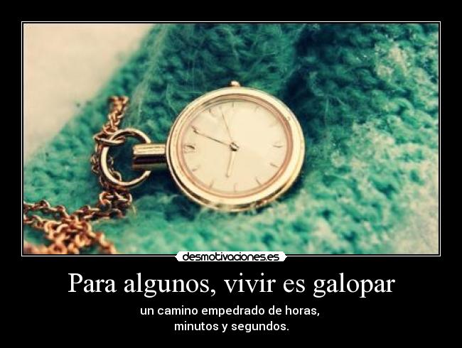 Para algunos, vivir es galopar -