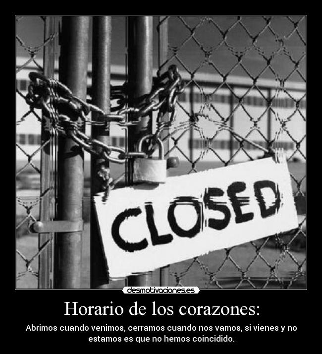 Horario de los corazones: -