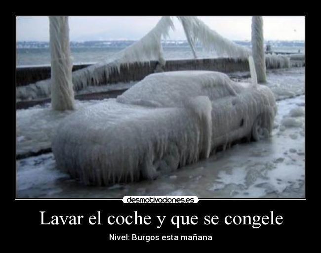 Lavar el coche y que se congele - 